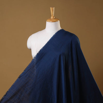 Blue - Slub Silk Plain Fabric 03