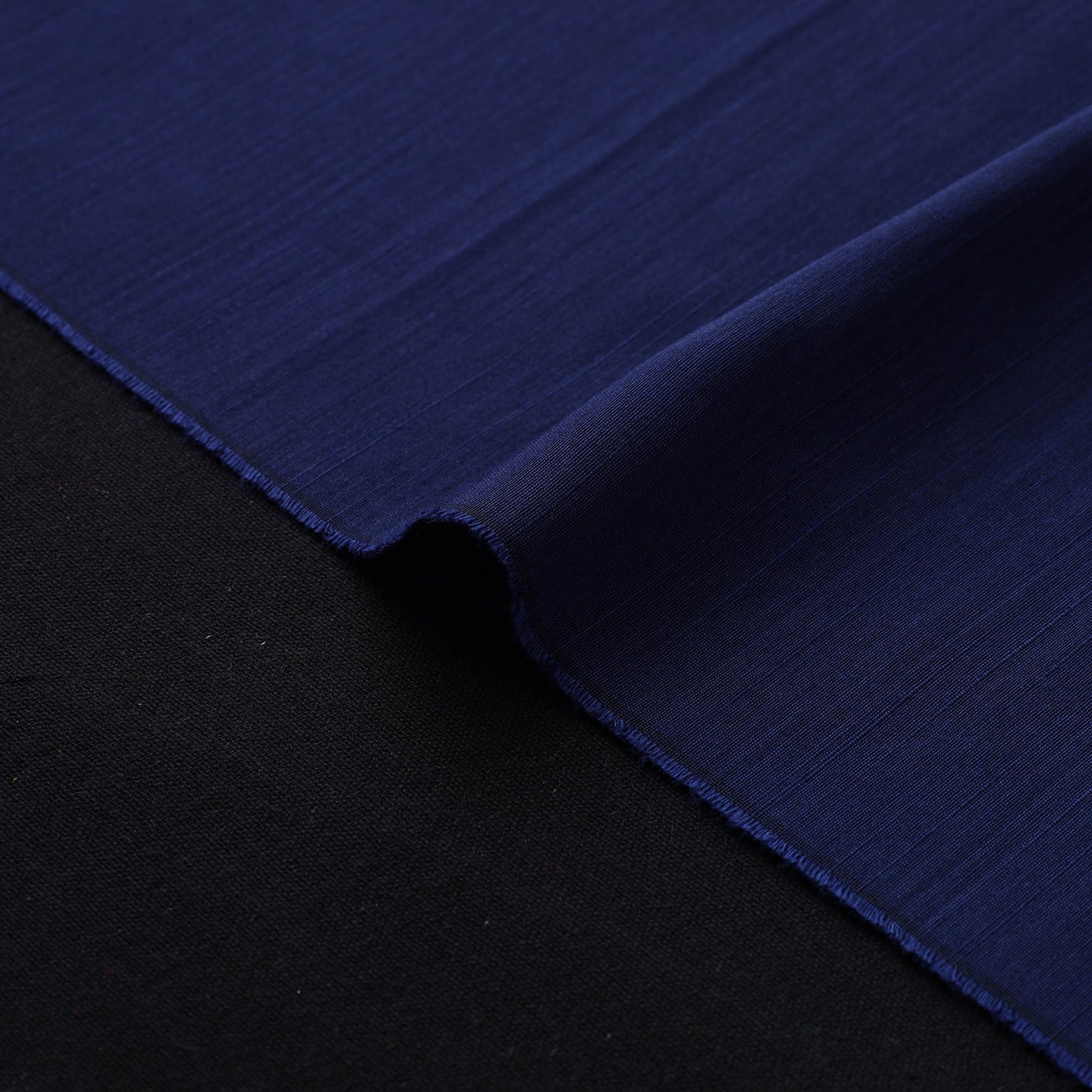 Blue - slub silk plain fabric 11 - handcrafted