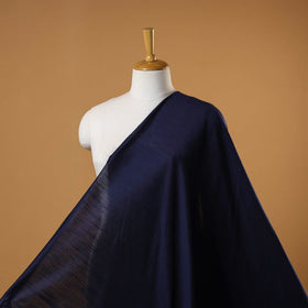 Blue - slub silk plain fabric 11 - handcrafted