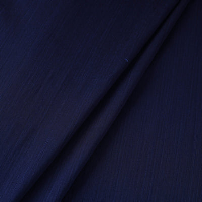 Blue - slub silk plain fabric 11 - handcrafted