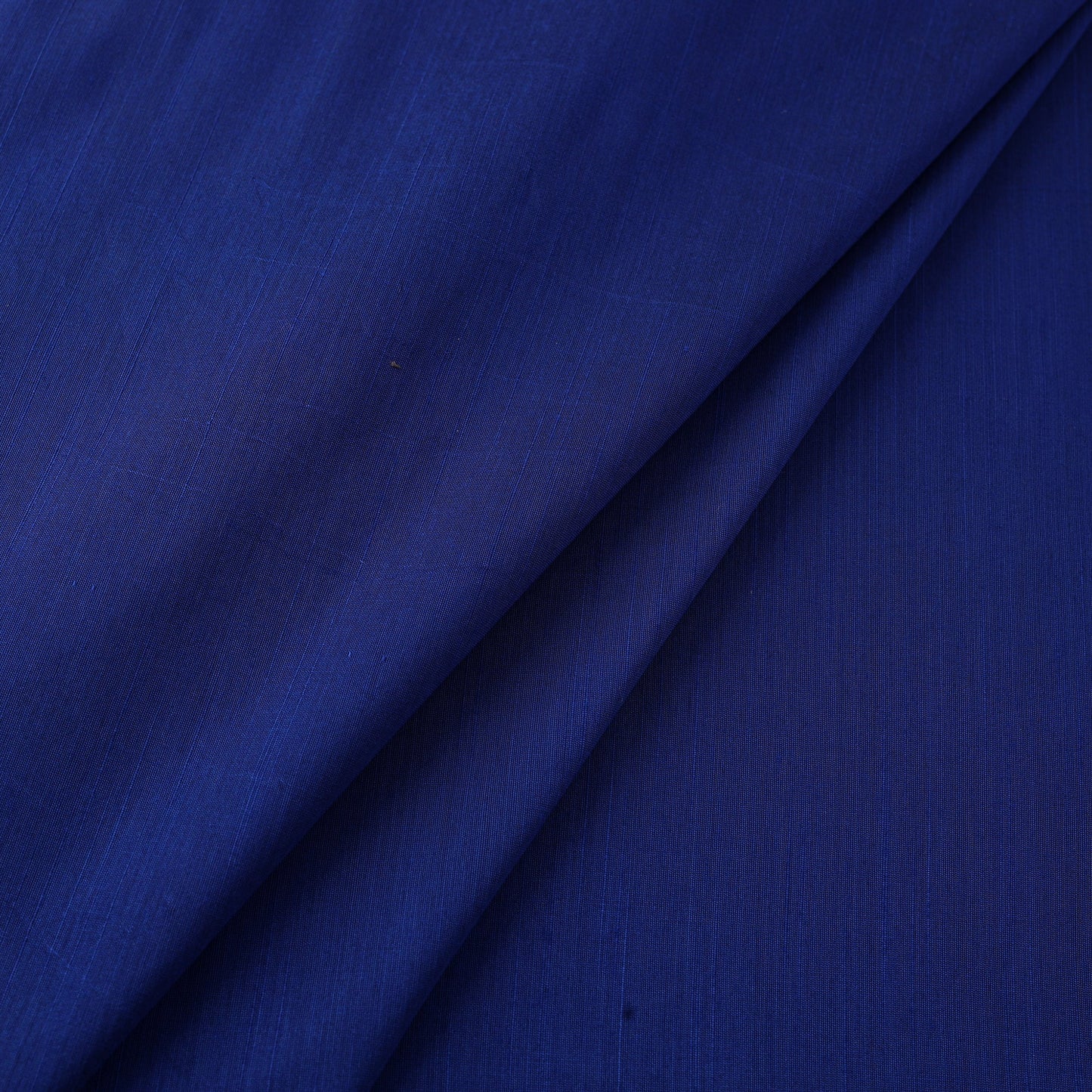 Blue Plain Slub Silk Fabric 