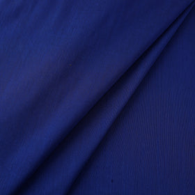Blue Plain Slub Silk Fabric 