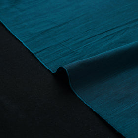 Blue - slub silk plain fabric 13 - handcrafted