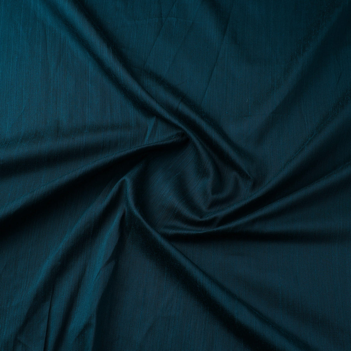 Blue - slub silk plain fabric 13 - handcrafted