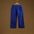 Blue - slub silk plain palazzo 10 - handcrafted