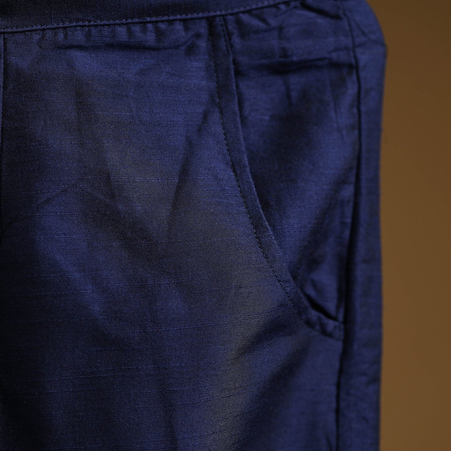 Blue - slub silk plain palazzo 14 - handcrafted