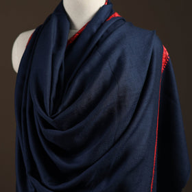 Blue - sozni hand embroidery merino wool handwoven kashmiri
