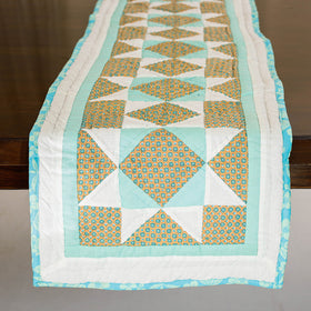 Blue Applique Quilted Table Runner Online in India