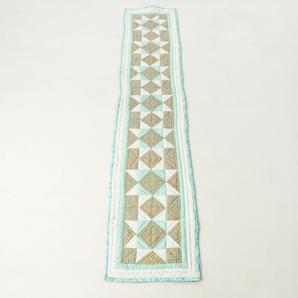 Blue Applique Quilted Table Runner Online in India