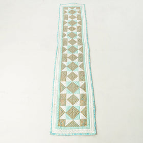 Blue Applique Quilted Table Runner Online in India