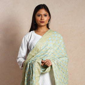 Buy Special Bandhani Banarasi Brocade Georgette Neem Jaal Dupatta Online l iTokri.com