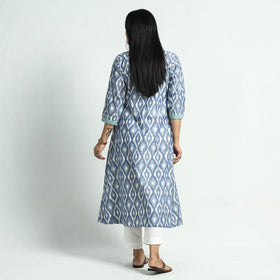Buy Pochampally Ikat Weave Patchwork Cotton Kurta Online at iTokri.com
