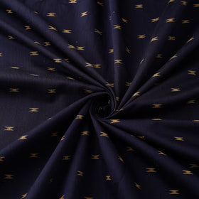 Blue Spun Dupion Viscose Silk Buti Fabric