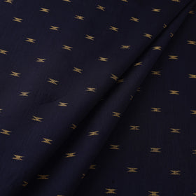 Blue Spun Dupion Viscose Silk Buti Fabric