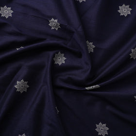 Blue - spun dupion viscose silk thread buta fabric 20