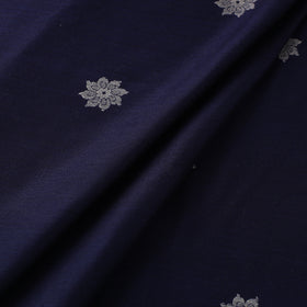 Blue - spun dupion viscose silk thread buta fabric 20
