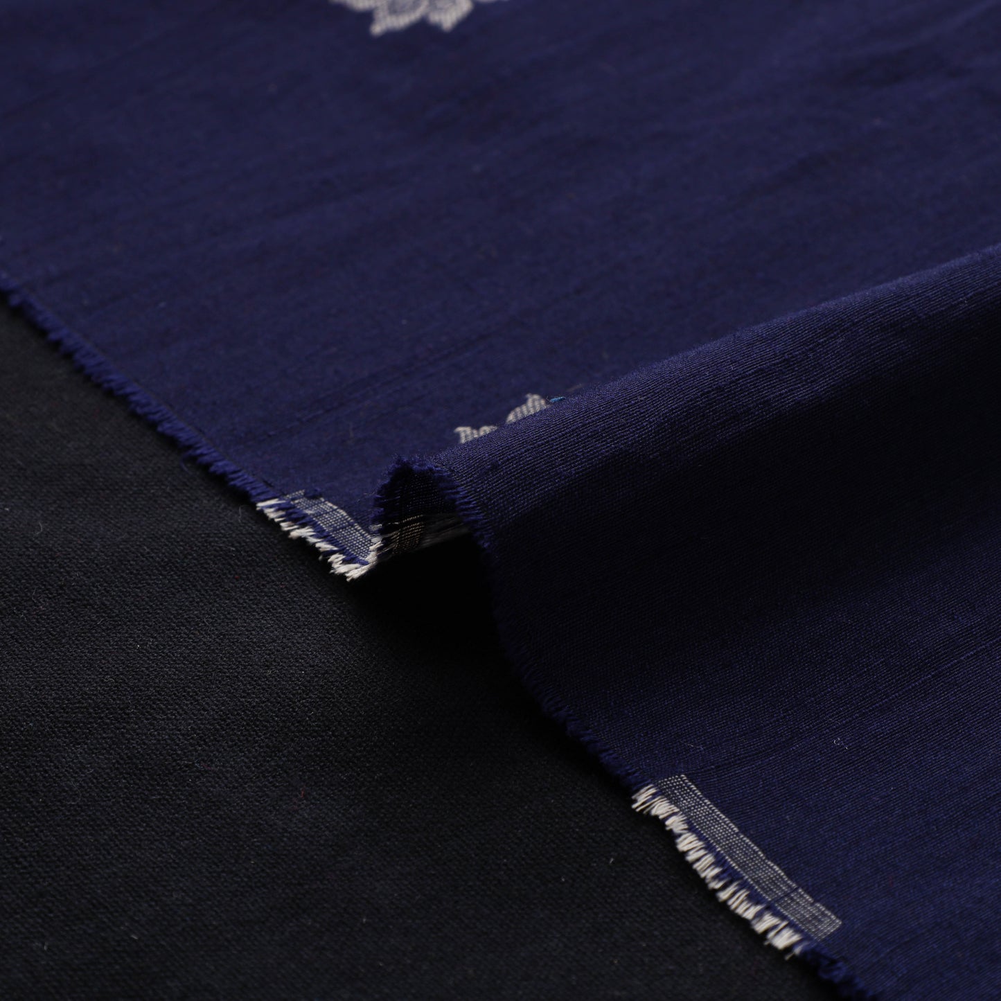 Blue - spun dupion viscose silk thread buta fabric 20