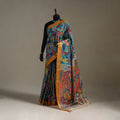 Srikalahasti handpainted natural dyed bangalore silk zari