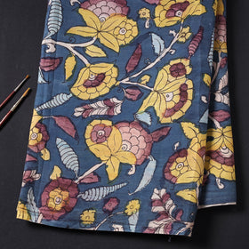 Buy Srikalahasti Kalamkari Pen Work Chanderi Silk Fabric