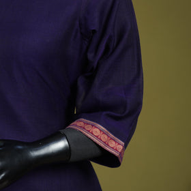 Blue - straight cotton dharwad kurta 03 - handcrafted