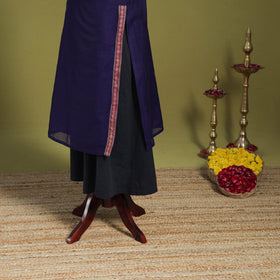 Blue - straight cotton dharwad kurta 03 - handcrafted