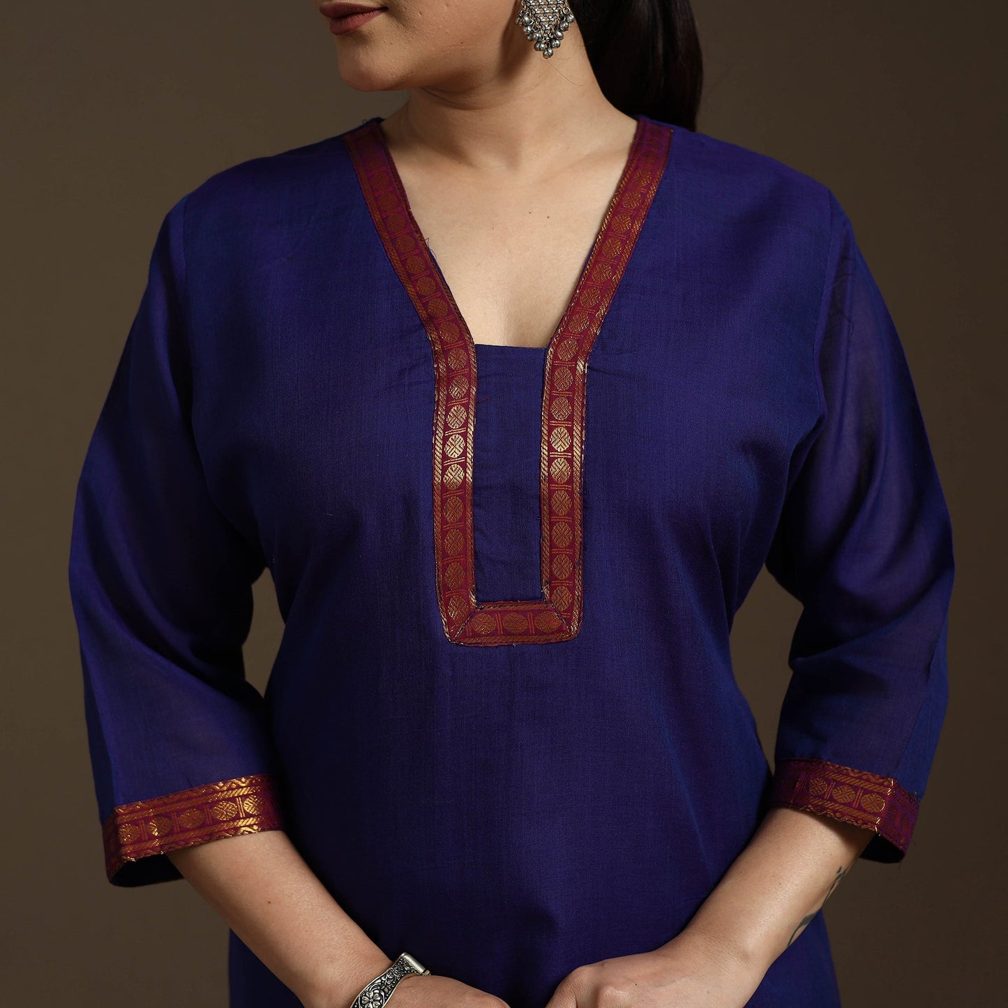 Straight cotton dharwad kurta 06 - handcrafted