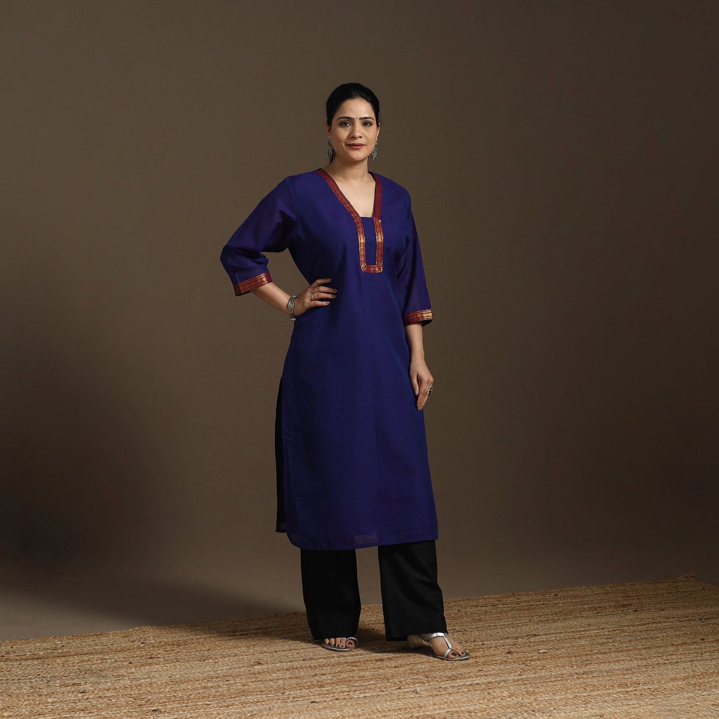 Straight cotton dharwad kurta 06 - handcrafted