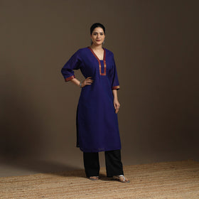 Straight cotton dharwad kurta 06 - handcrafted