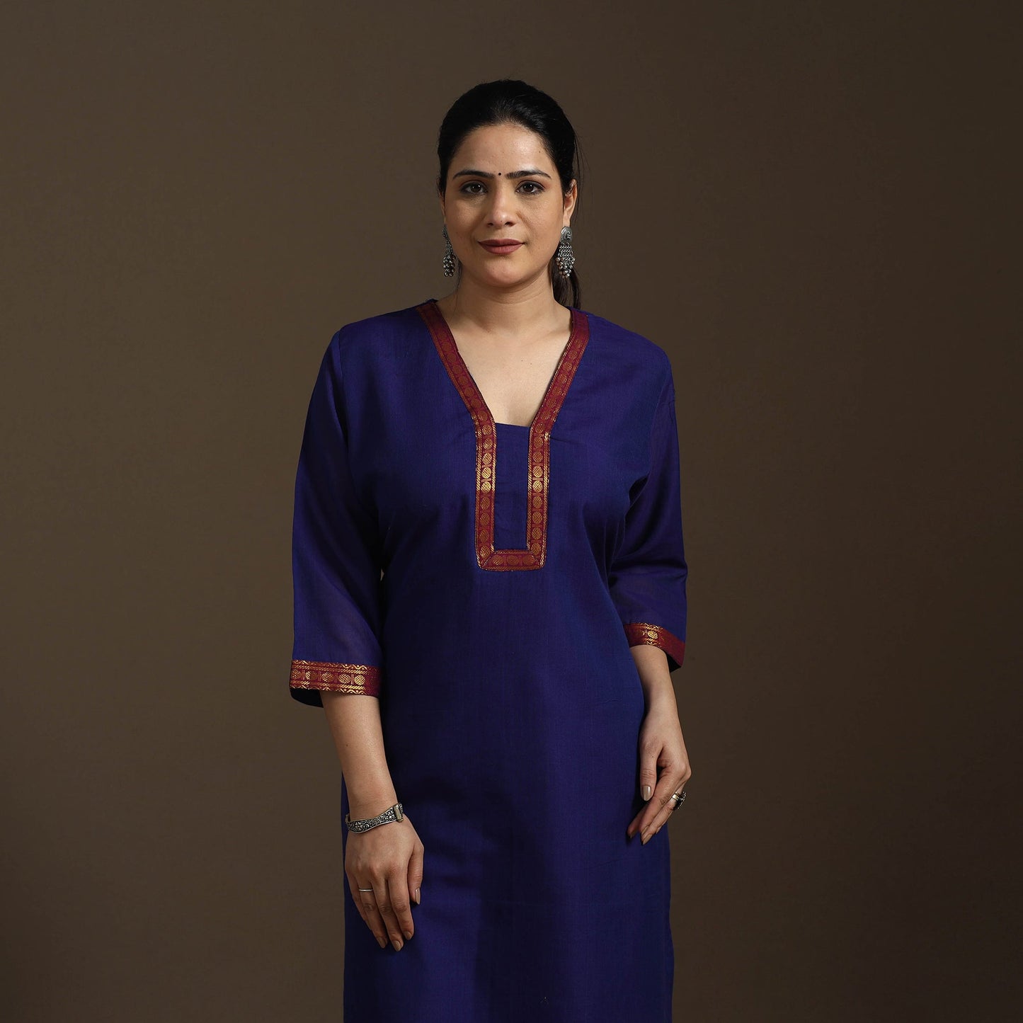 Straight cotton dharwad kurta 06 - handcrafted