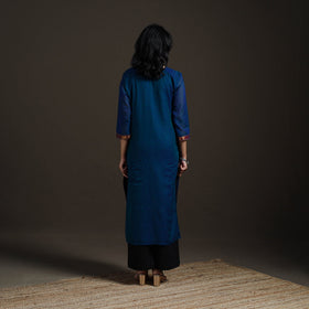 Straight cotton dharwad kurta for women 09 - handcrafted