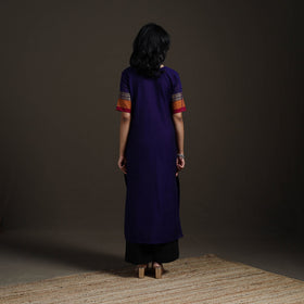 Straight cotton dharwad kurta for women 15 - handcrafted