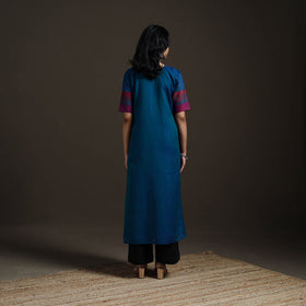 Straight cotton dharwad kurta for women 17 - handcrafted