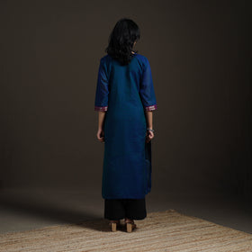 Straight cotton dharwad kurta for women 20 - handcrafted