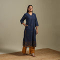 Straight cotton hand embroidered jamdani border thread buti