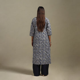 Straight embroidered cotton hand batik kurta for women 34