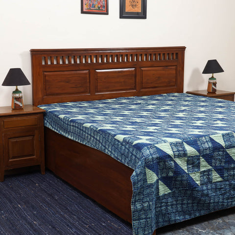 Tagai patchwork hand dabu bagru double bed sheet (108 x 90