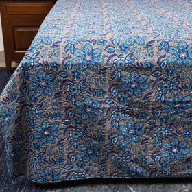 Tagai work hand sanganeri double bed sheet (108 x 90 in) 04