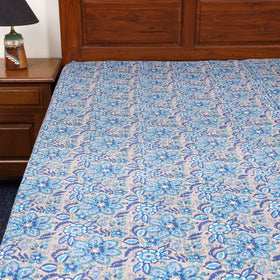 Tagai work hand sanganeri double bed sheet (108 x 90 in) 04