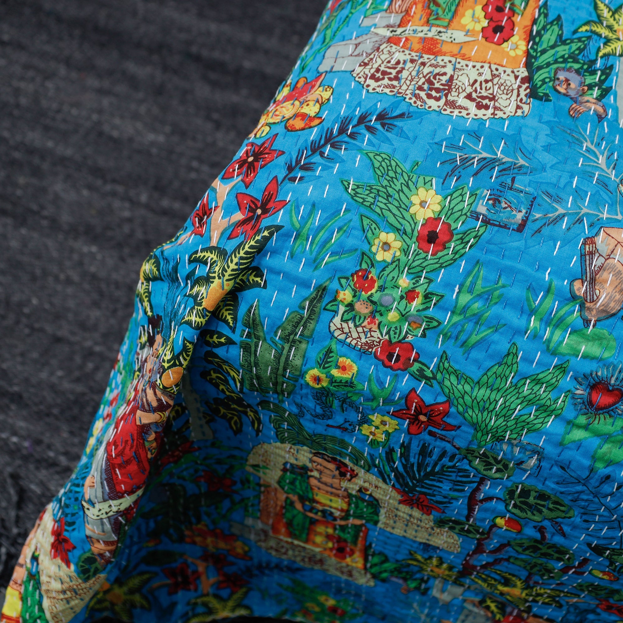 kantha double bed cover