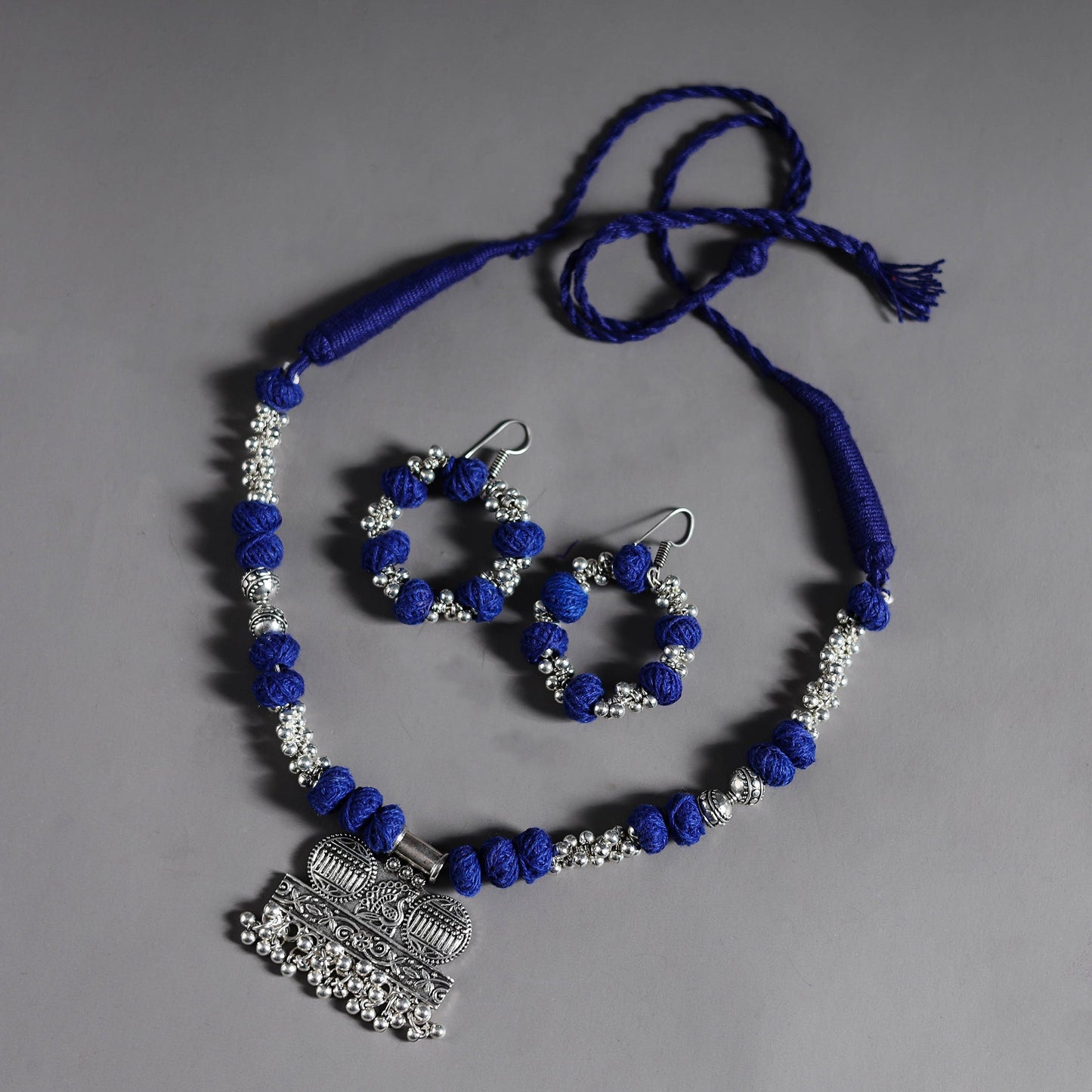  Thread Beads Handmade German Silver Necklace Set