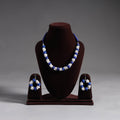 Buy Blue Thread Beads Handmade Necklace Set Online