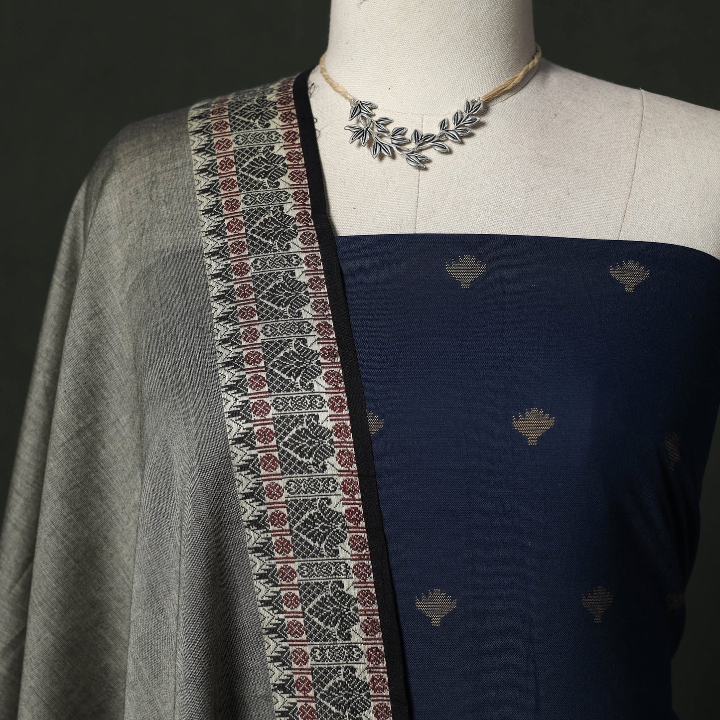 Thread buti cotton 2pc unstitched dress material