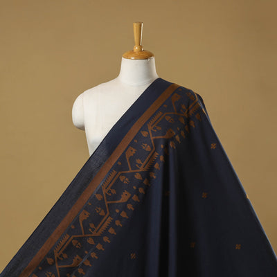 Thread buti cotton fabric with jamdani border 10