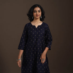 Blue Thread Buti A-Line Spun Dupion Silk Kurta Set (Set of 2)