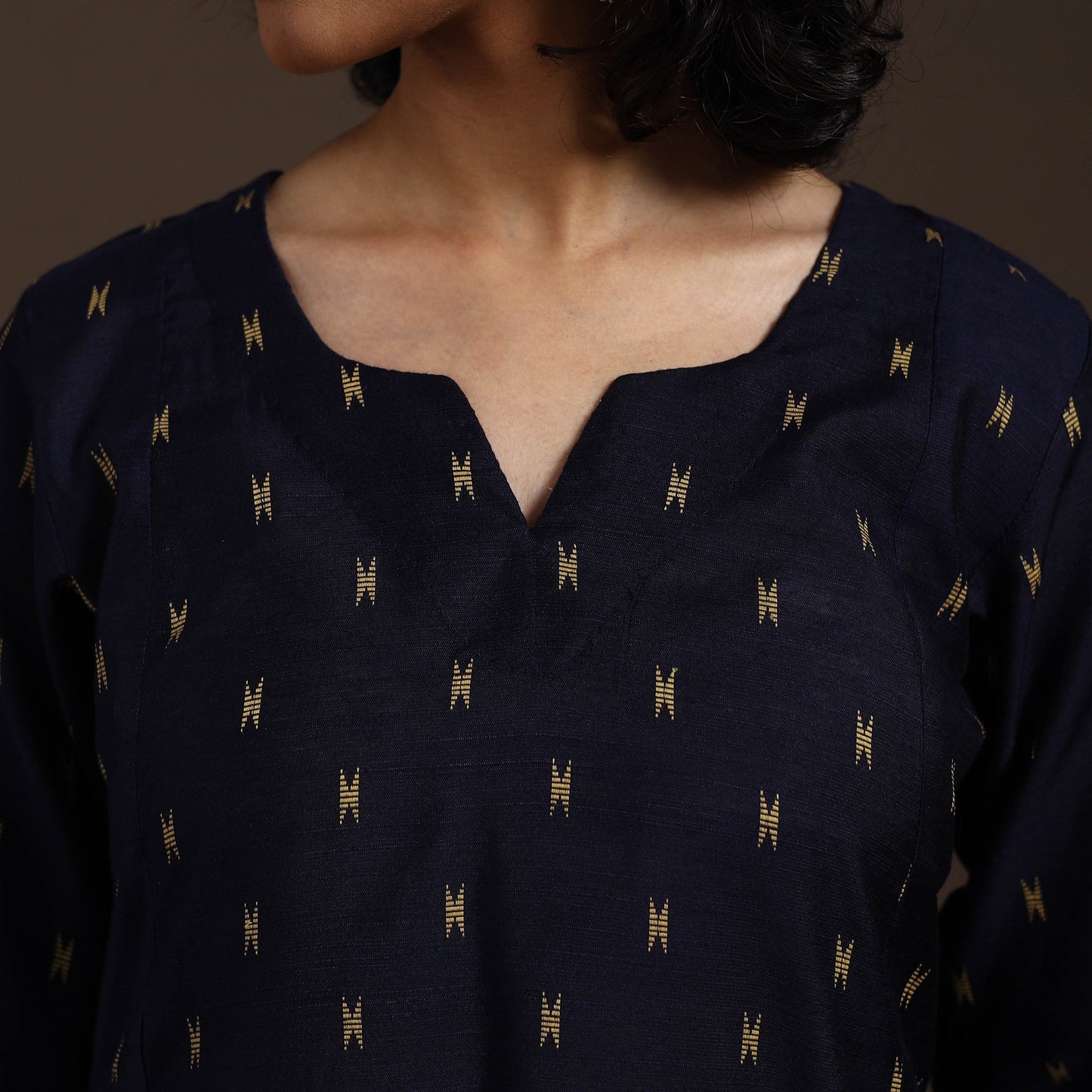 Blue Thread Buti A-Line Spun Dupion Silk Kurta Set (Set of 2)