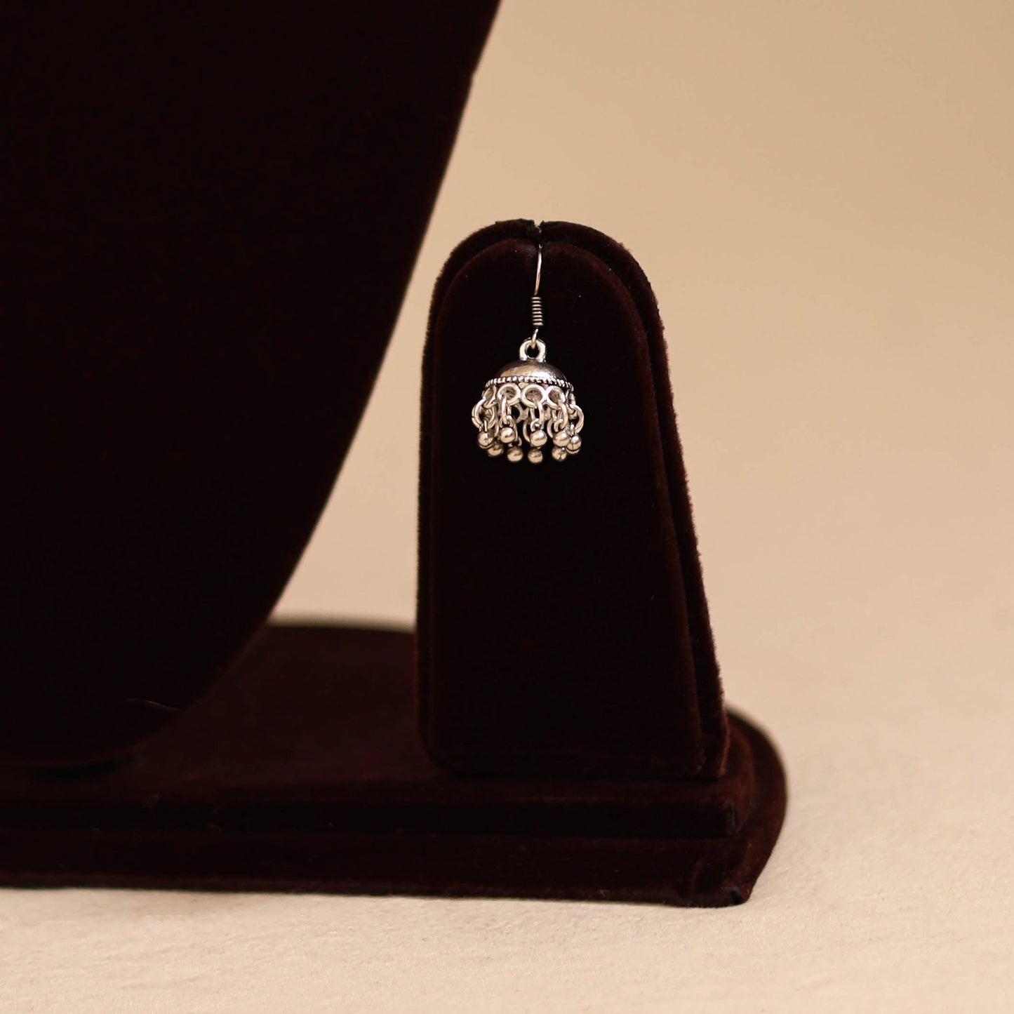 Blue - thread work german silver necklace set 08