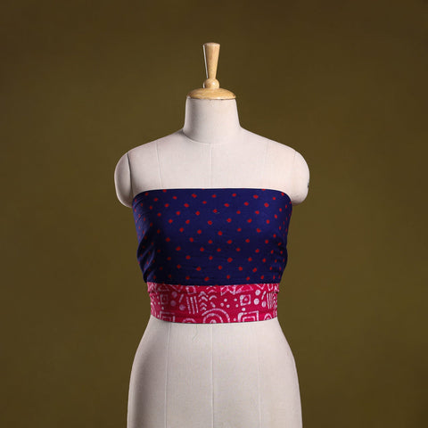 Tie-dye cotton bandhani blouse piece 33 - handcrafted