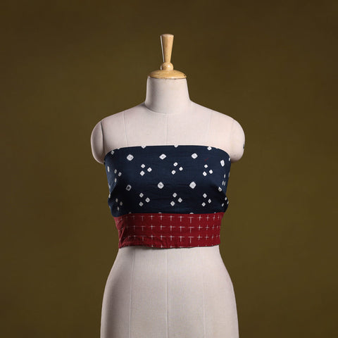 Tie-dye cotton bandhani blouse piece 34 - handcrafted