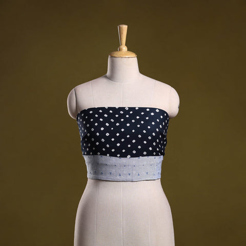 Tie-dye cotton bandhani blouse piece 38 - handcrafted