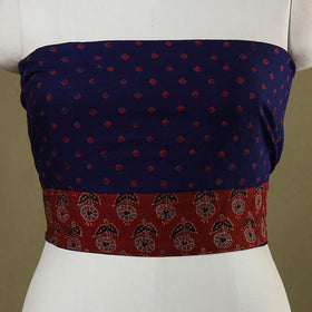 Blue Tie-Dye Cotton Bandhani Blouse Piece